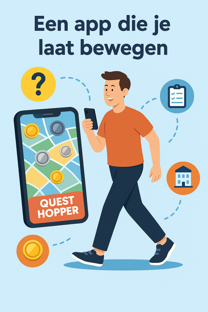Quest Hopper is de app voor beweging die wandelen leuker maakt Quest Hopper is de app voor beweging die wandelen leuker maakt